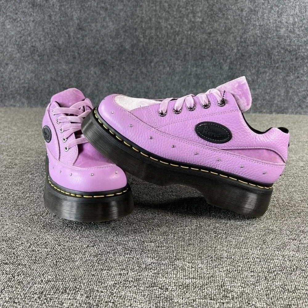 Dr Martens Shoes Womens‎ 8 Purple Buzz S1 Bratz Platform Sneaker Studded Leather